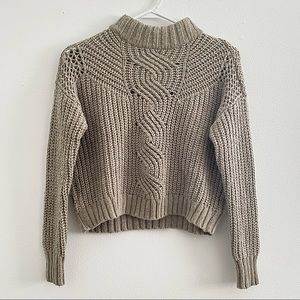 AE Beige Turtle Neck Sweater